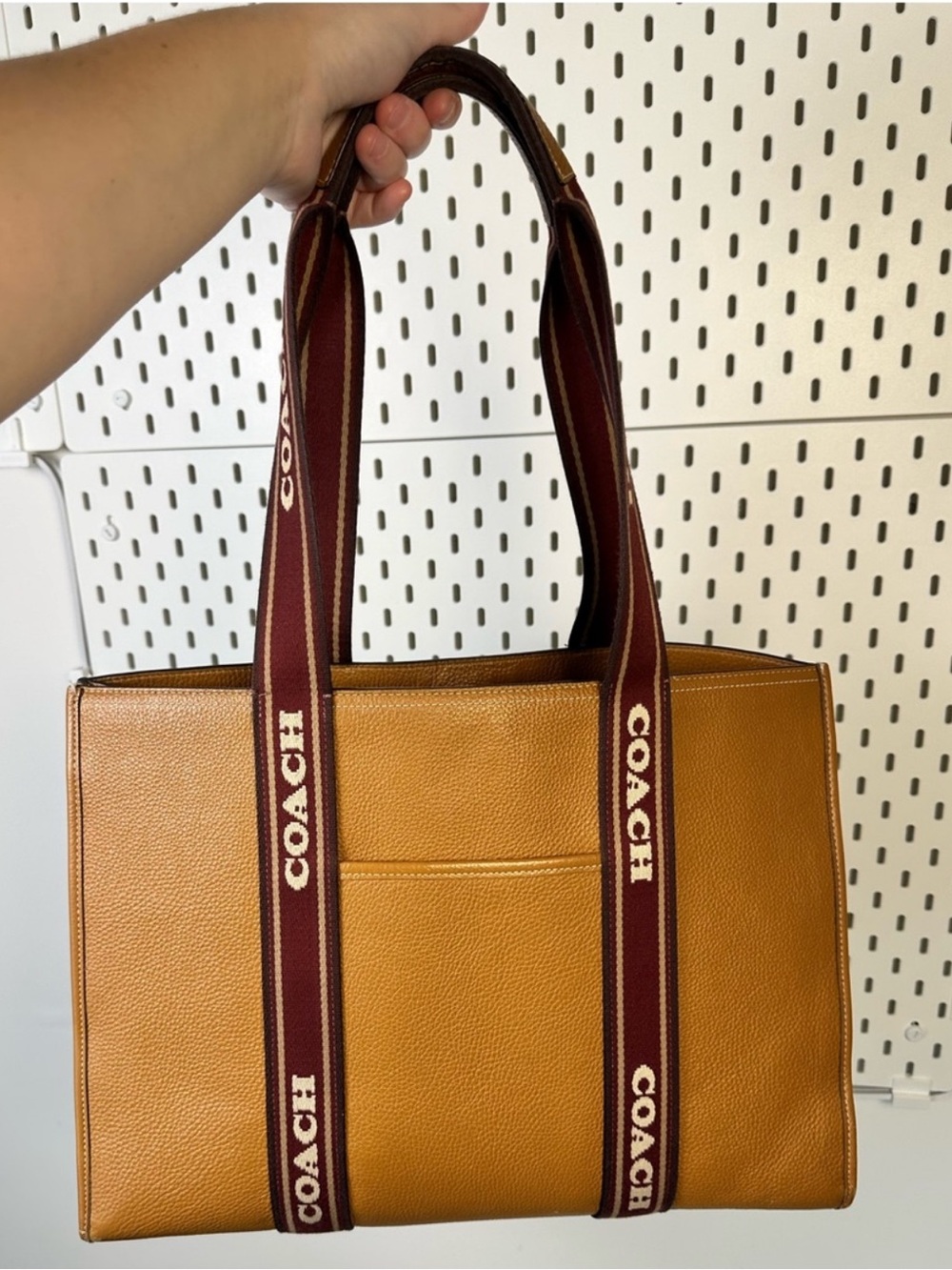 Coach Large Smith Tote in Brown Pebble Leather (CM716, Batch/Factory: J2377 - Picture 2 of 16